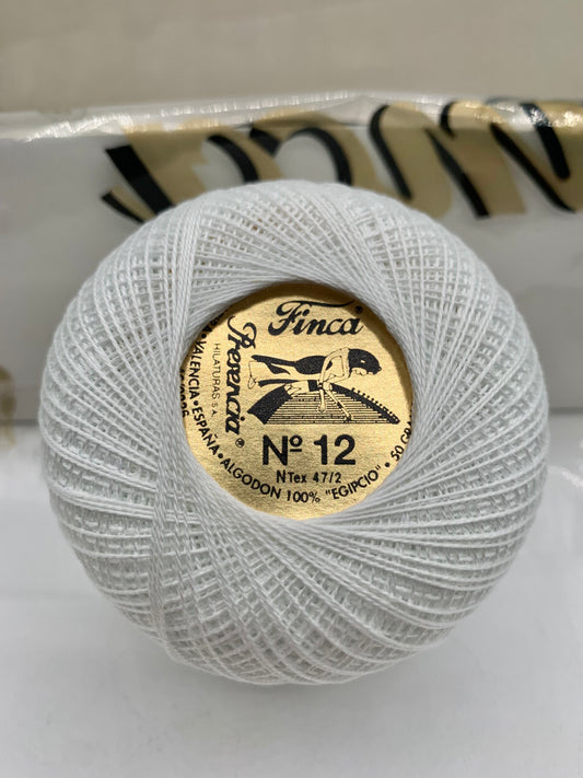 Perlé FINCA Nº 12 (BLANCO) - 100% Puro Algodón Egipcio Mercerizado