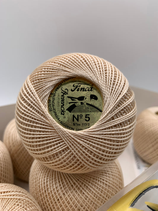 Perlé FINCA Nº 5 (CRUDO) - 100% Puro Algodón Egipcio Mercerizado