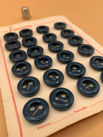 Cartón de 24 botones Fantasia color azul marino
