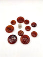 Pack 10 botones de pasta color carey