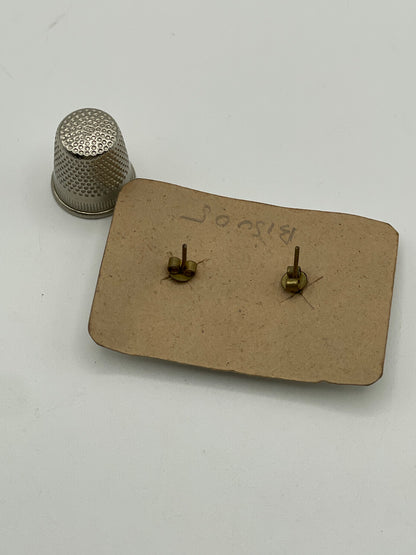 Pendientes vintage de pasta años 40 con forma de flor