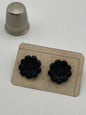 Pendientes vintage años 40, de pasta con forma de flor