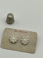 Pendientes vintage años 40 con forma de flor