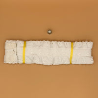 Tira bordada antigua color blanco - 4cm ancho