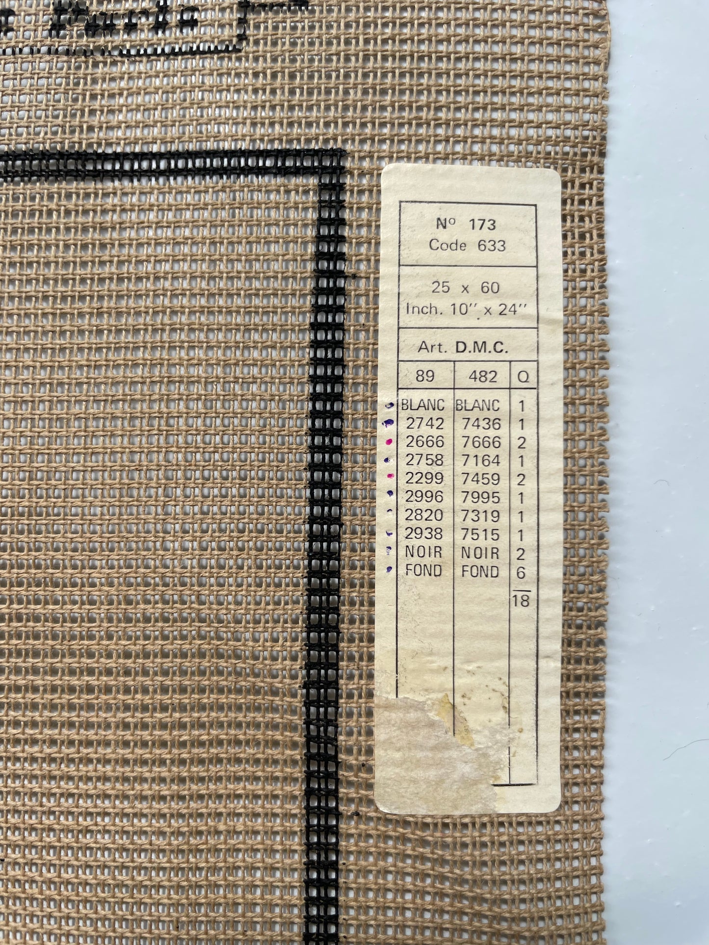 Petit point: "Mosquetero" Margot - CON HILOS
