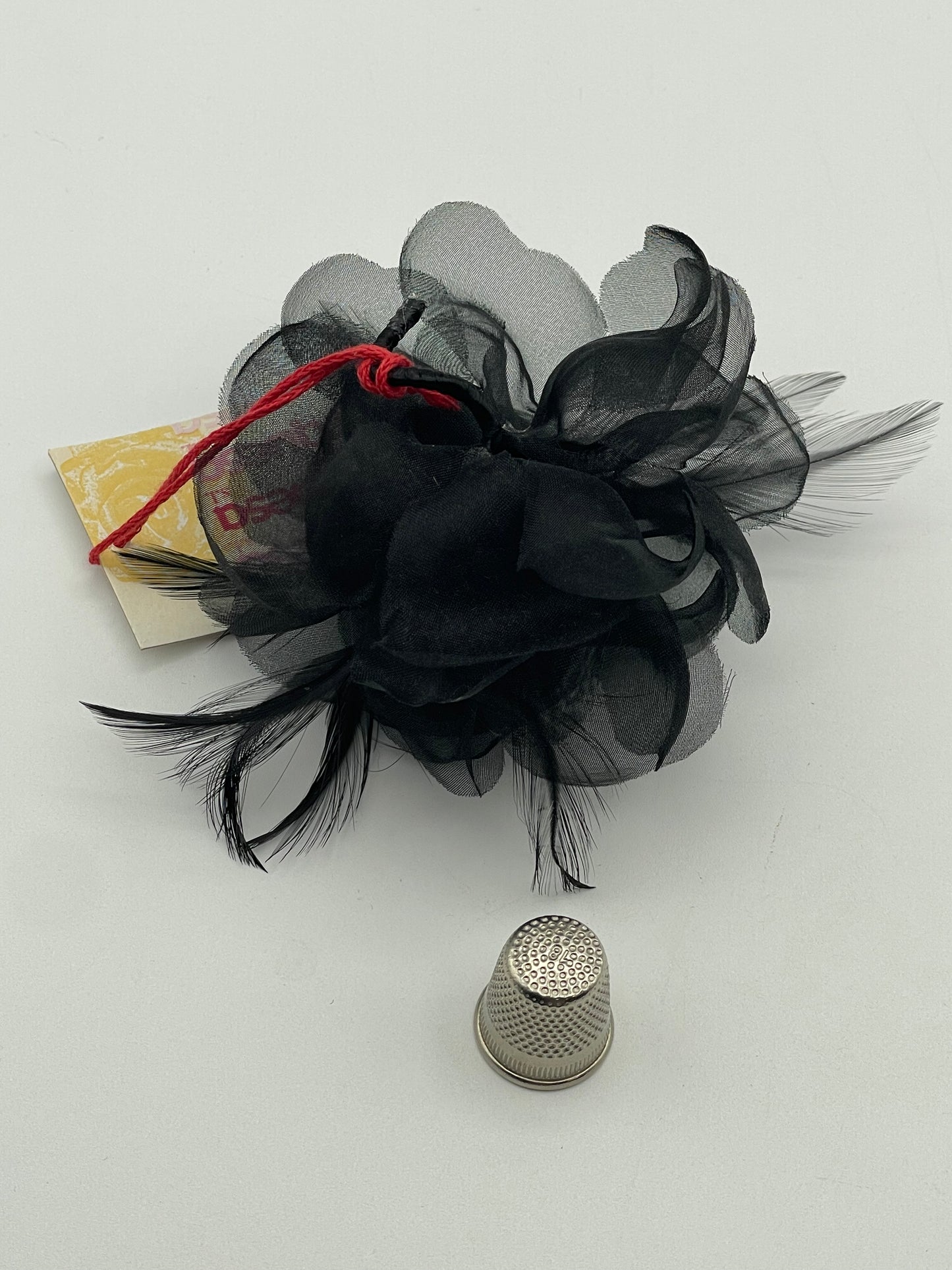 Flor de tela color negro Zorquesa