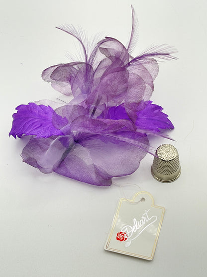 Flor de tela color violeta Deliart
