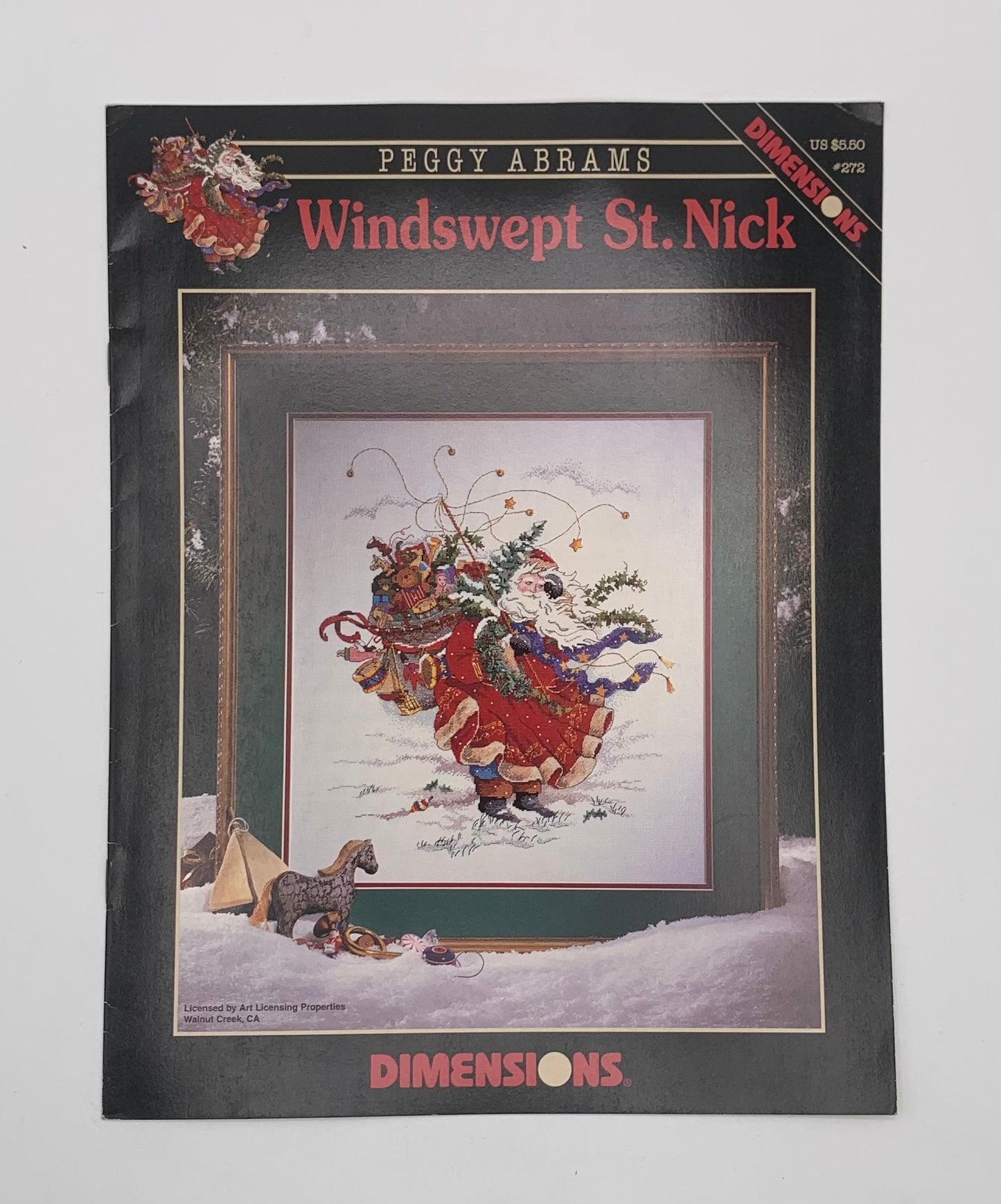 Plantilla "Windswept St. Nick" By Peggy Abrams 1997 Dimensions (Idioma inglés)
