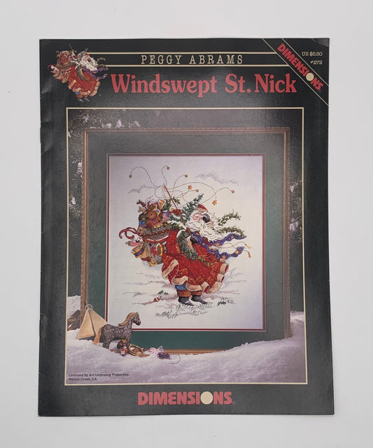 Plantilla "Windswept St. Nick" By Peggy Abrams 1997 Dimensions (Idioma inglés)