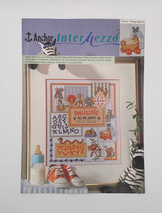 Plantilla "InterMezzo" Animales bebés y abecedario de nacimiento / Anchor