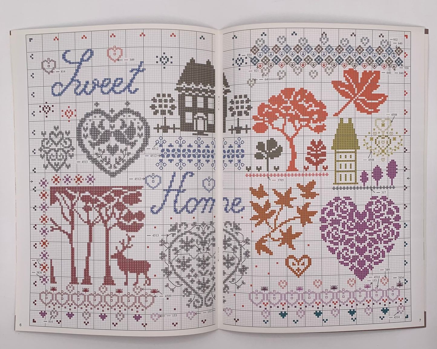 Plantilla "Coloris" Sweet home DMC (Instrucciones español)