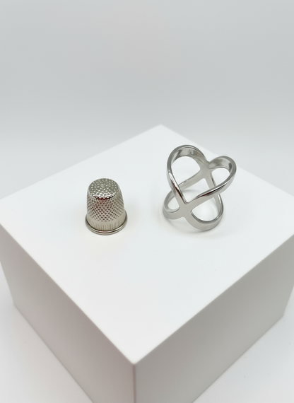 Broche para pañuelo metálico color plata