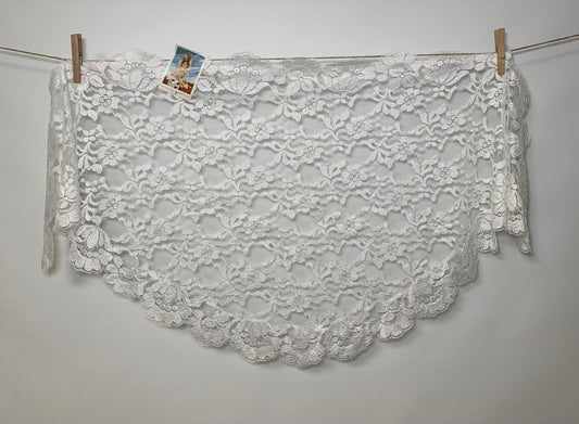 Velo de encaje color blanco SPANISH MANTILLA