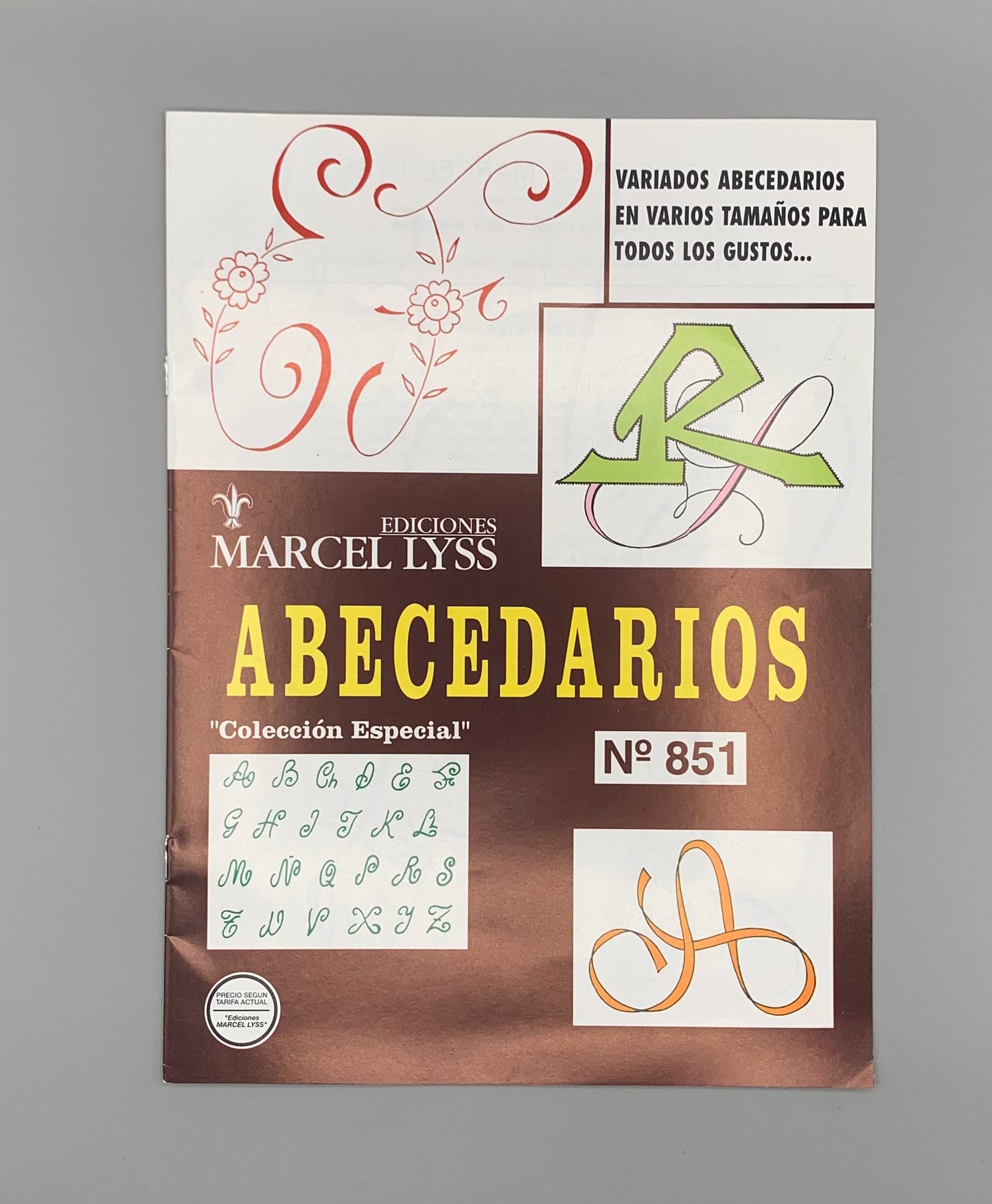 Abecedarios Nº 851 Colección especial "Ediciones MARCEL LYSS"