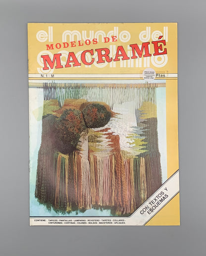 Revista "El mundo del ganchillo" Modelos de macramé Nº 1