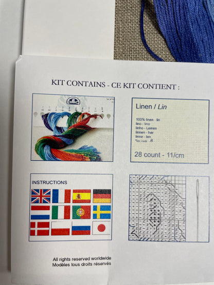 Kit de punto de cruz DMC 37x20cm - Agapanthus  hilos incluidos