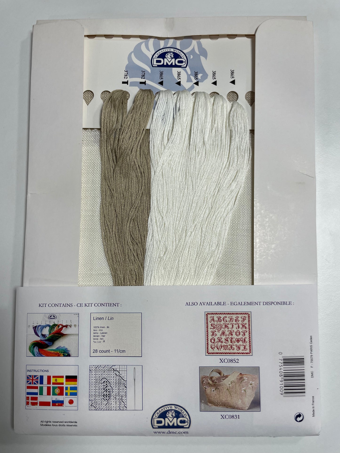 Kit de punto de cruz DMC - 50x36cm - "alfabeto" hilos incluidos