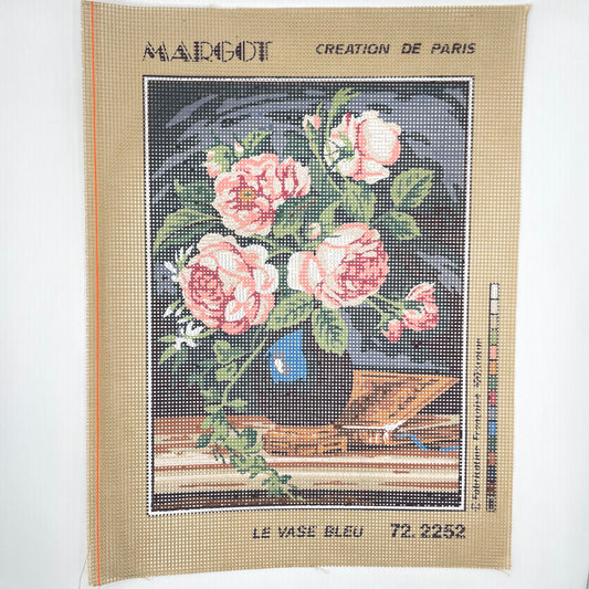 Petit point: "le vase bleu" Margot DMC