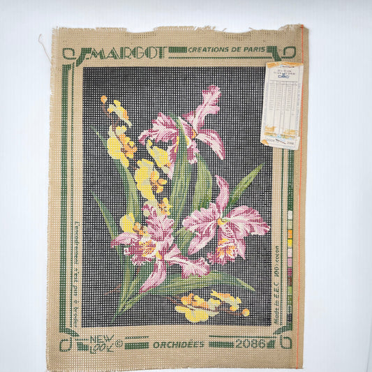 Petit point: "Orquídeas" Margot DMC