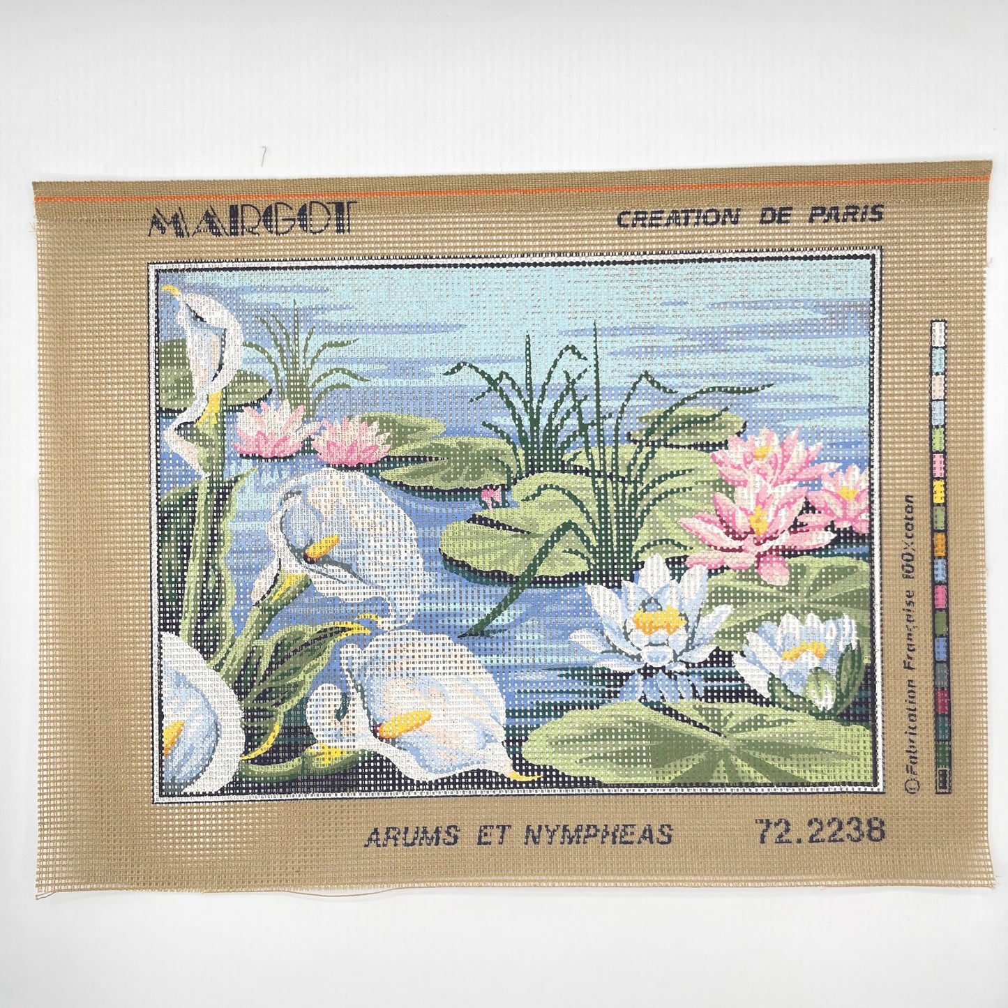 Petit point: "Arums et nympheas" Margot DMC