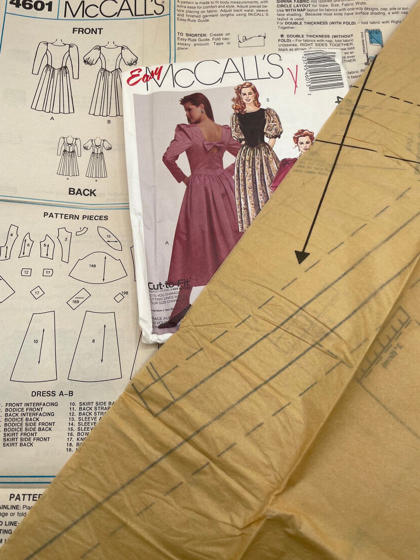 Patrón vintage original americano de vestido