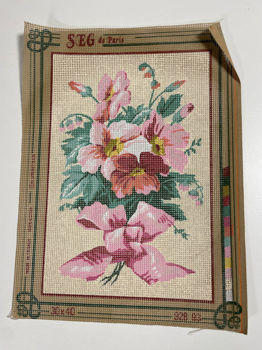 Petit point: "Flores" SEG de París - CON HILOS