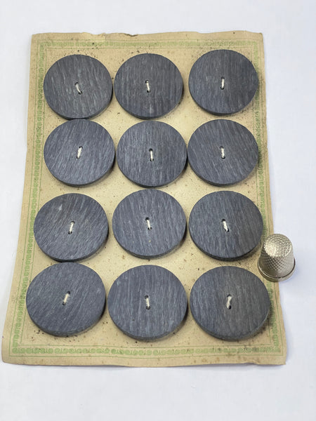 Cartón 12 botones grandes vintage años 50 color gris – La Crisálida
