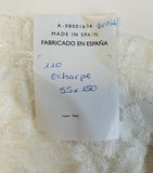 Echarpe con fleco color blanco SPANISH MANTILLA
