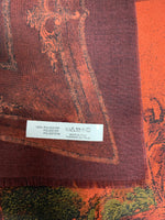 Pañuelo vintage italiano años 70 color rojo anaranjado