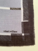 Pañuelo vintage años 70 color negro y morado ROBERT WILLIAM