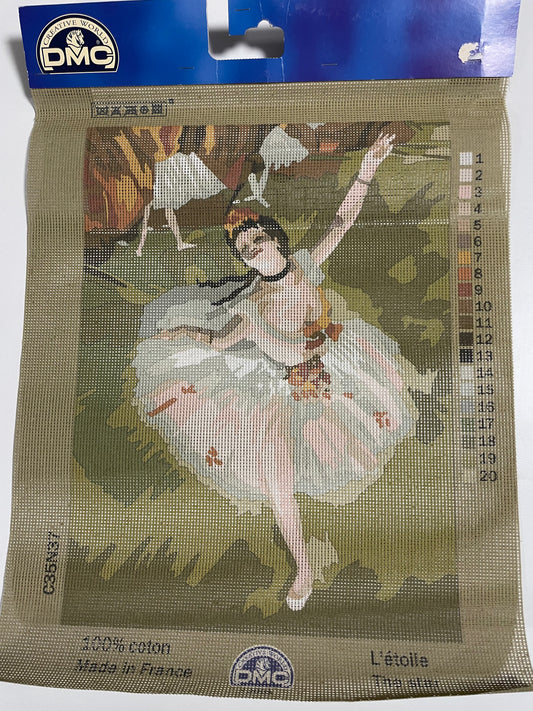 Petit point: "Bailarina de Degas" DMC- CON HILOS