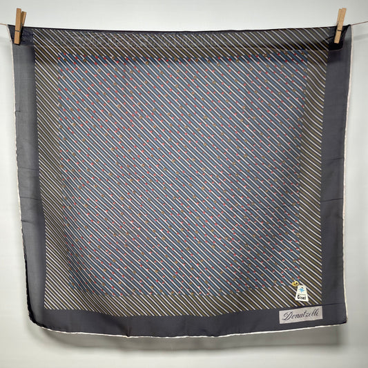 Pañuelo vintage italiano años 70 color azul marino DONATZELLI