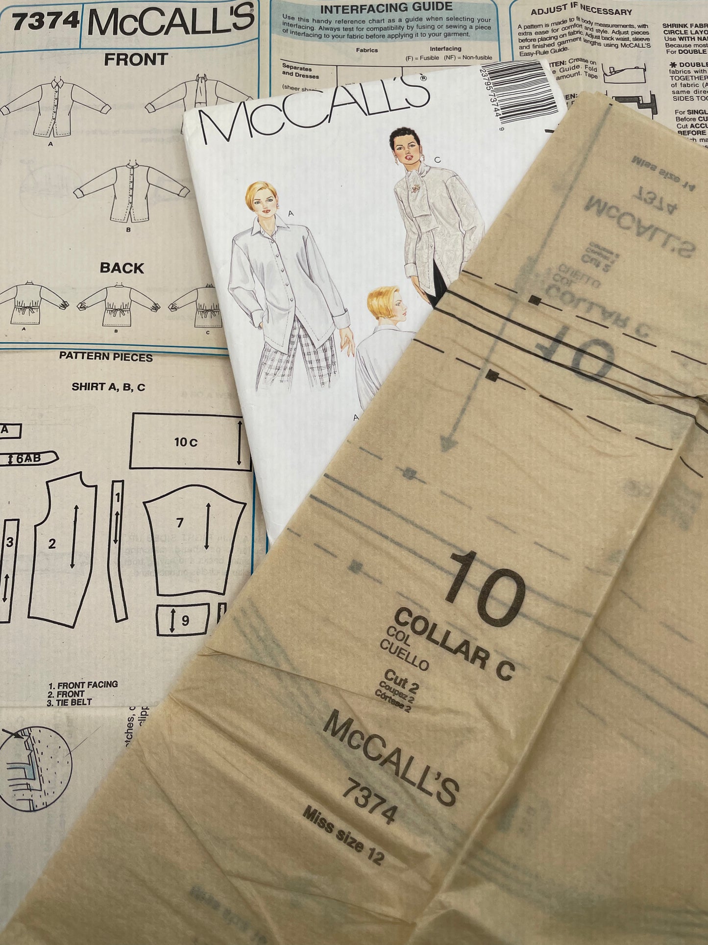 Patrón vintage original americano de blusa