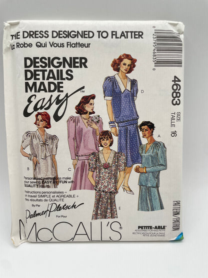 Patrón vintage original americano de vestido