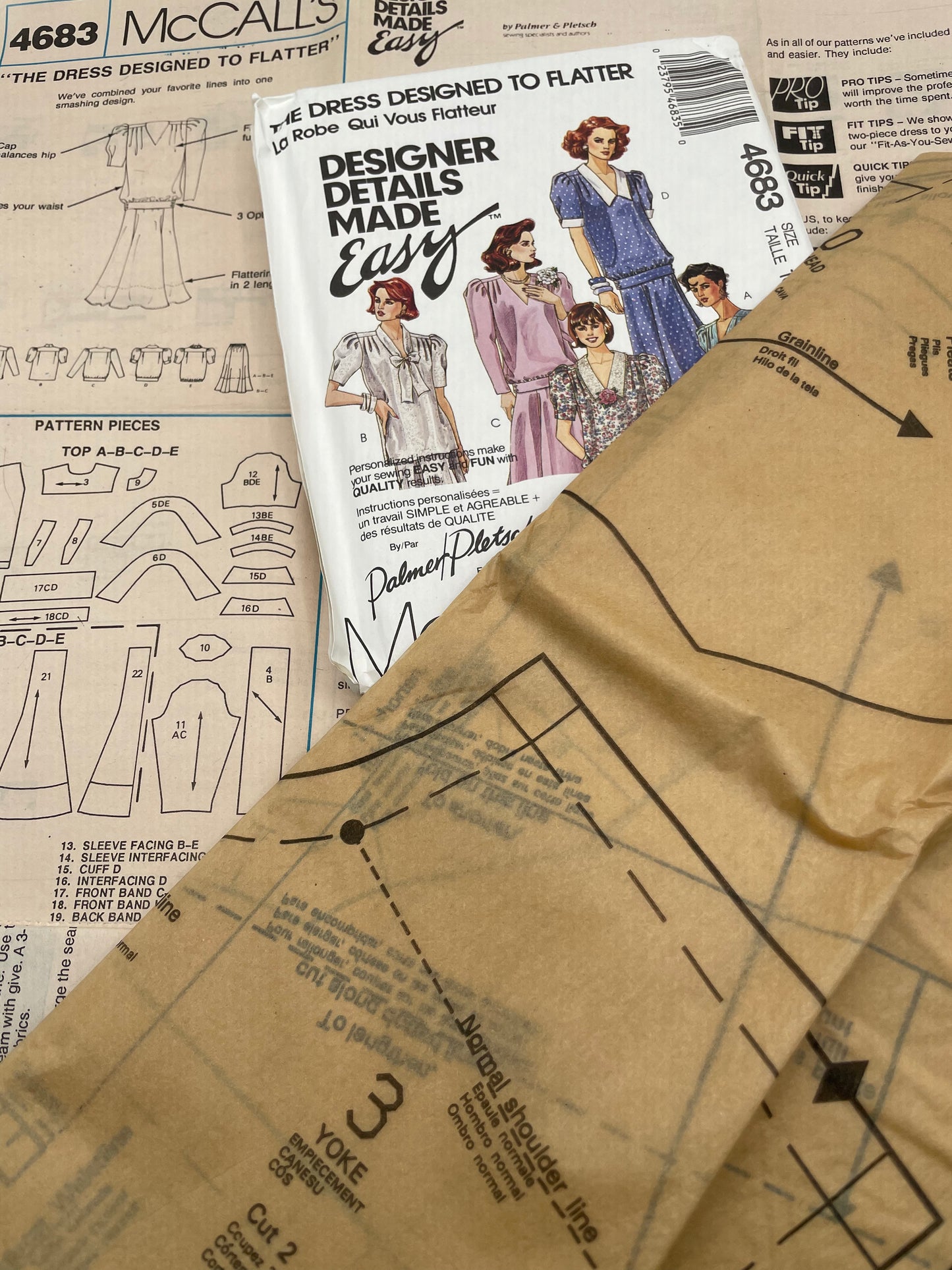 Patrón vintage original americano de vestido