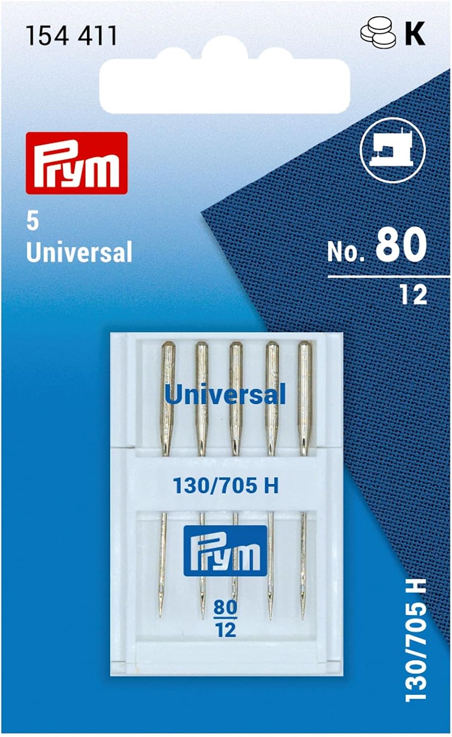Agujas de costura universal para máquina de coser (Talón plano) PRYM
