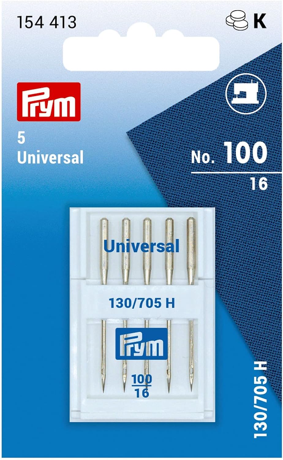 Agujas de costura universal para máquina de coser (Talón plano) PRYM