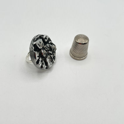 Anillo vintage de pasta color plata