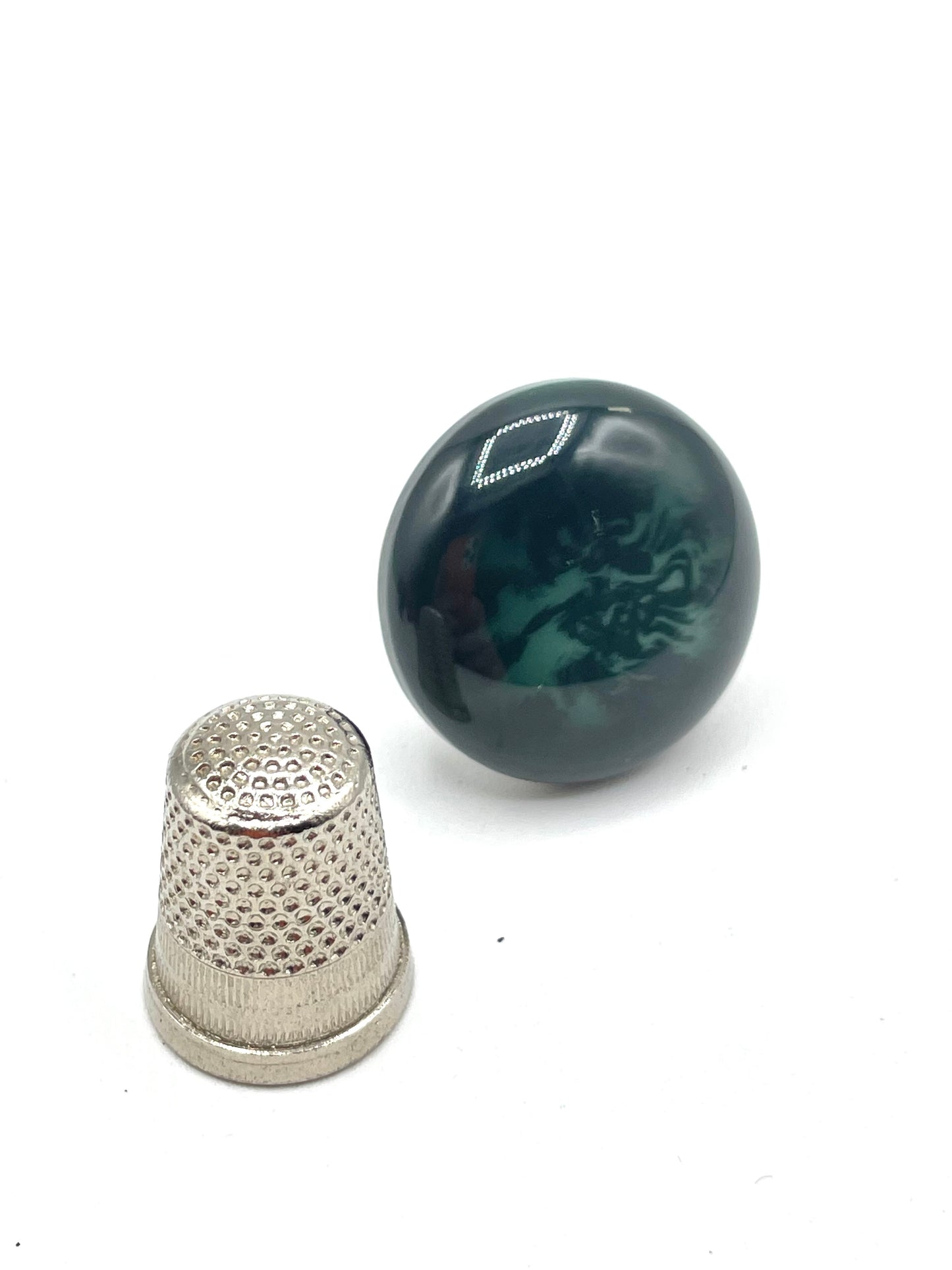 Anillo vintage de pasta color verde profundo