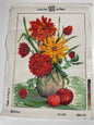 Petit point: "Bodegón jarrón de flores" SEG de París, CON HILOS
