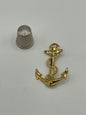 Broche vintage ancla dorada tamaño medio