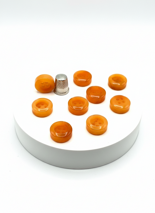 Pack 9 botones vintage color calabaza