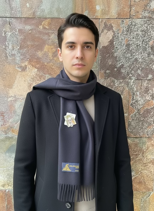 Bufanda vintage con fleco en varios colores 30 x 155 cm - SALLARÉS DEU