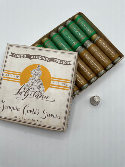 Caja de hilos "La Gitana" bicolor Algodón 100% - Diferentes colores