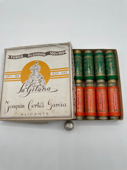 Caja de hilos "La Gitana" bicolor Algodón 100% - Diferentes colores