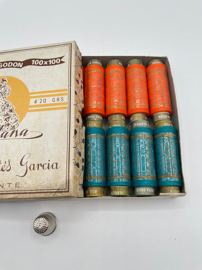 Caja de hilos "La Gitana" bicolor Algodón 100% - Diferentes colores