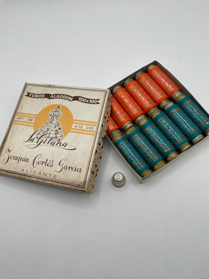 Caja de hilos "La Gitana" bicolor Algodón 100% - Diferentes colores
