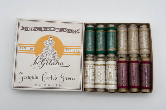 Caja de hilos variadas "La Gitana" Algodón 100%