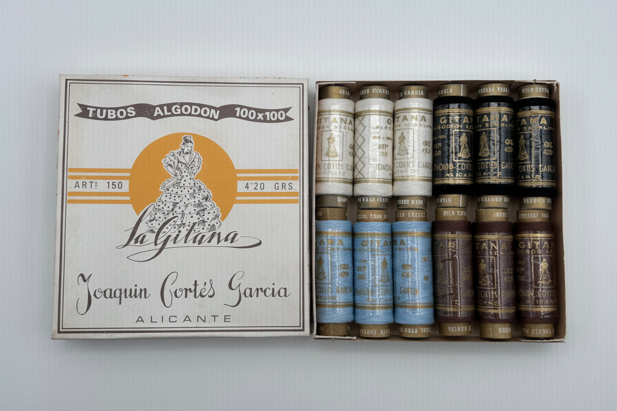 Caja de hilos variadas "La Gitana" Algodón 100%