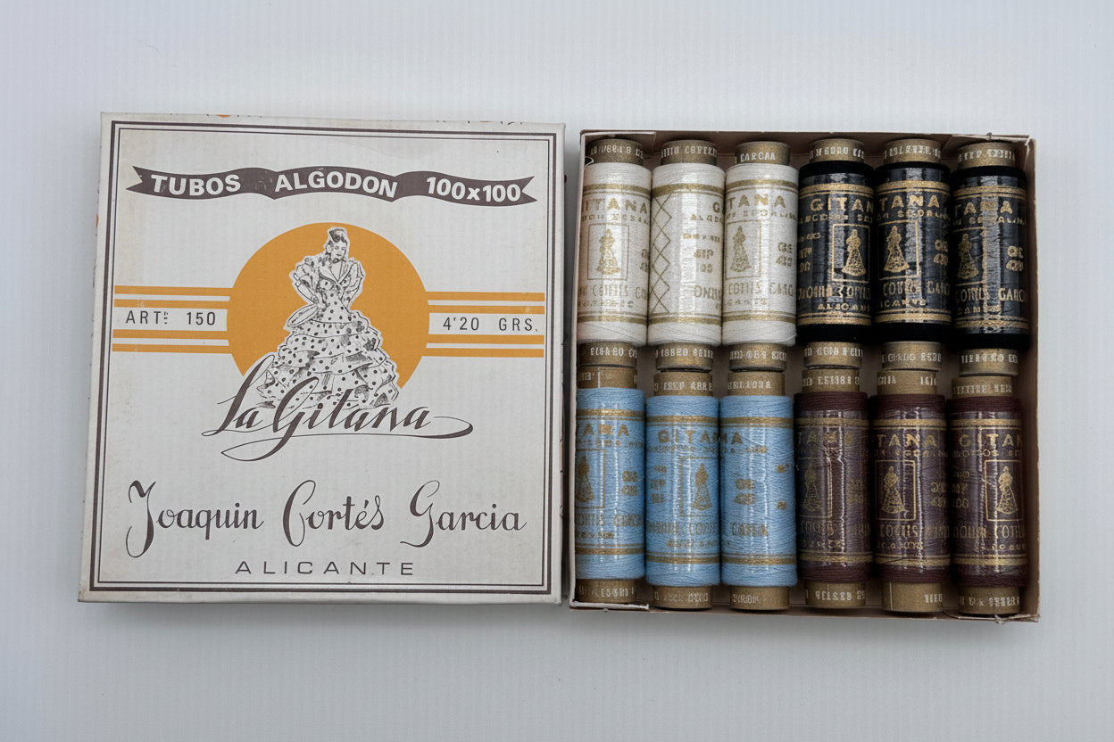 Caja de hilos variadas "La Gitana" Algodón 100%